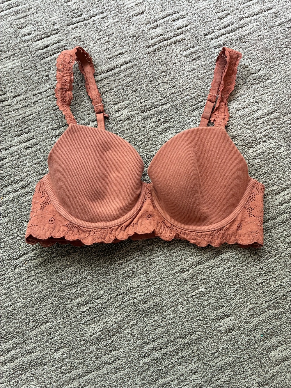 aerie Ribbed Lace Underwire Bra
